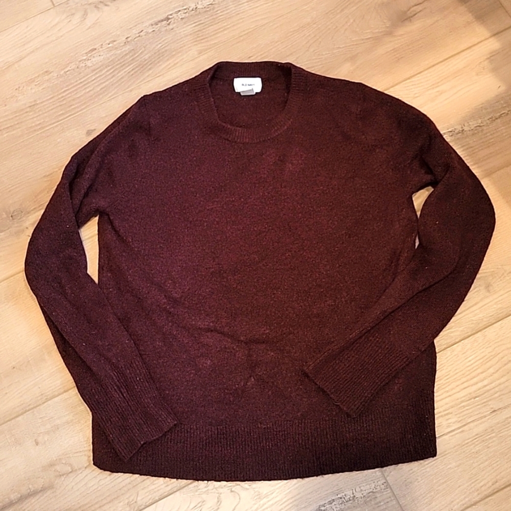 Old Navy Women's Split Hem Crewneck Sweater Size M Burgundy